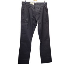 Copper Oak Men s Stretch Tech Utility Pants Cargo Zip Pocket Black, 32 32