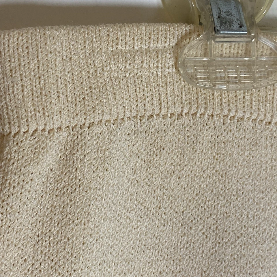 St John Collection Skirt Womens 12 Beige Tan Cream Santana Knit Knee Length USA - Image 3 of 4