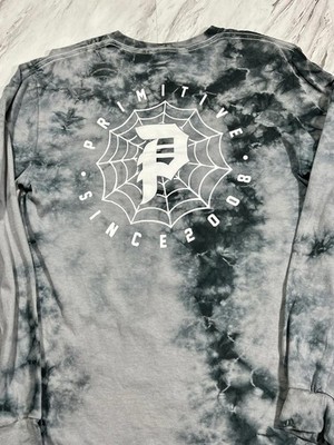 Primitive Skateboarding Tie Dye Spider Web Long Sleeve Shirt Size S #9
