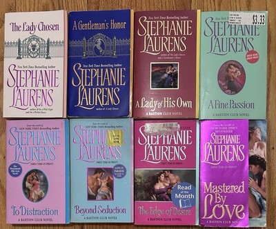 Lot 1-8 Stephanie Laurens BASTION CLUB Complete Series PB 1,2,3,4,5,6,7,8