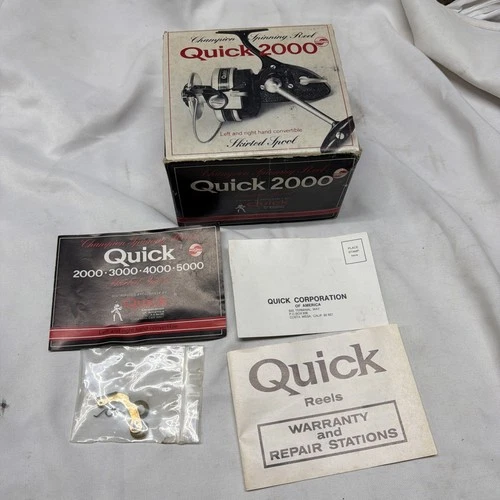 Vintage DAM QUICK 2000 Champion Spinning Reel West Germany Fishing Original Box