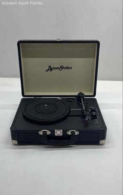 Byron Statics Model KTS-601BT Black Classic RCA Portable Turntable Not Tested