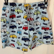 NWT MC2 St Barth Boy's Lightweight Vintage Cars w/European Signs Swim-Shorts 10Y