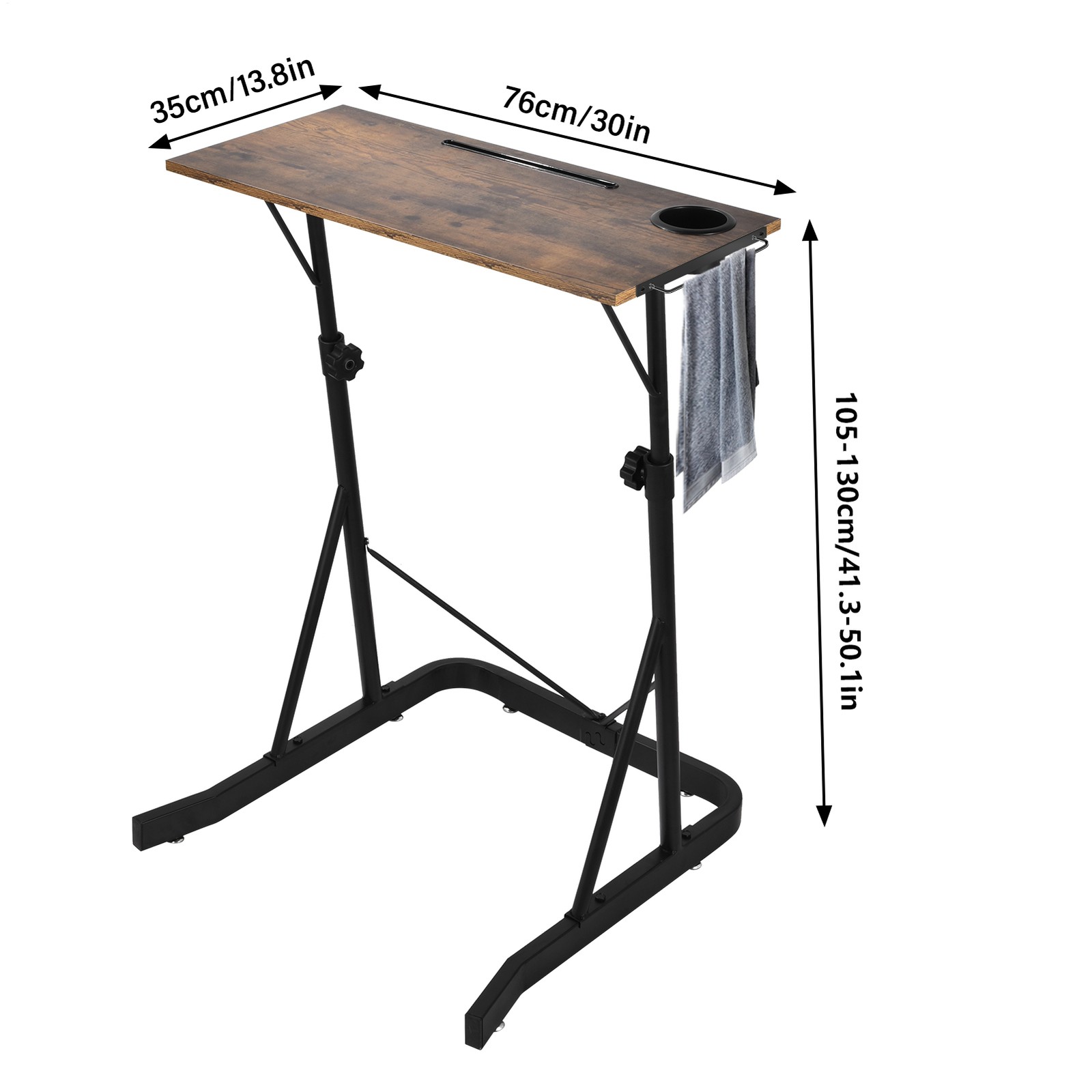 Adjustable Bike Trainer Fitness Desk, Workstation Standing Desk for Indoor Cycli