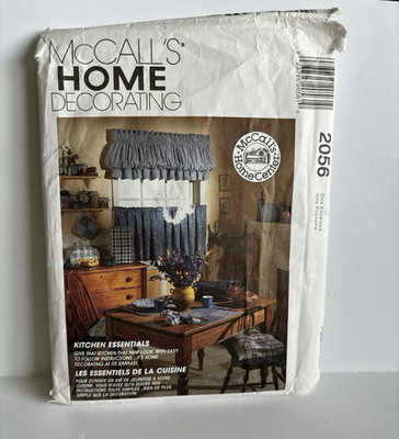 McCall's Kitchen Essentials Sewing Pattern 2056 Home Decorating Curtains Uncut
