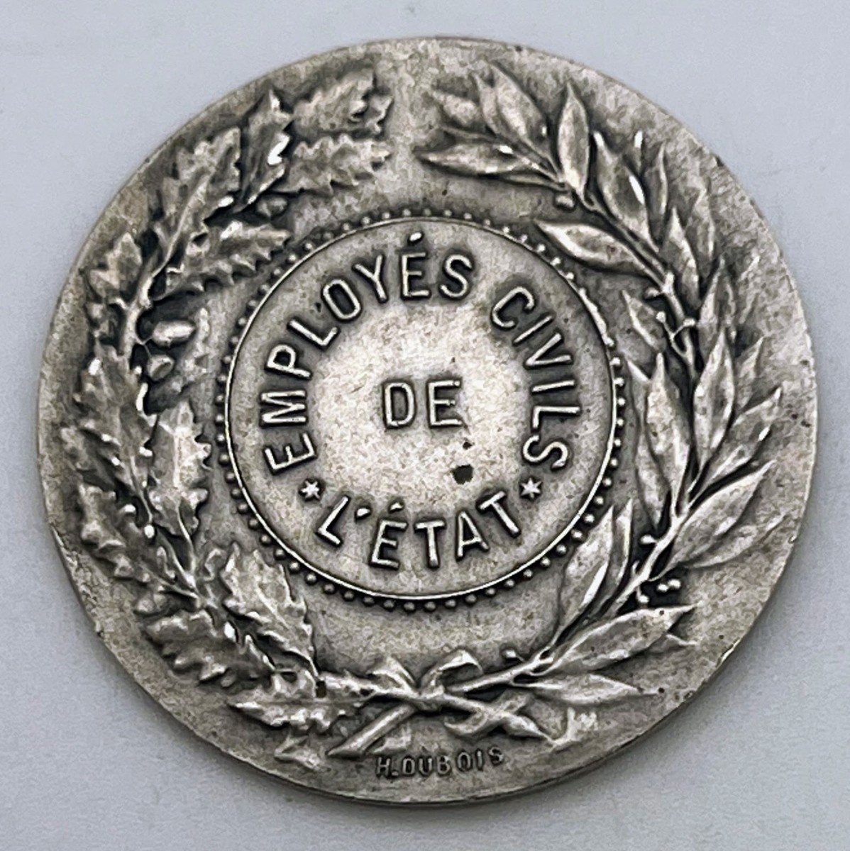 French 90% Silver Jeton Medal Marianne H. Dubois Civil Servants