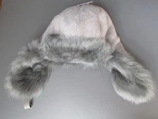UGG Hat Aviator Trapper Sheepskin Shearling Toscana Fur Stormy Grey OS New $175