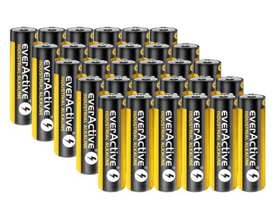 30 x Everactive Industrial AA Mignon Batterien 2700 mAh 1,5 V HR06 Alkaline