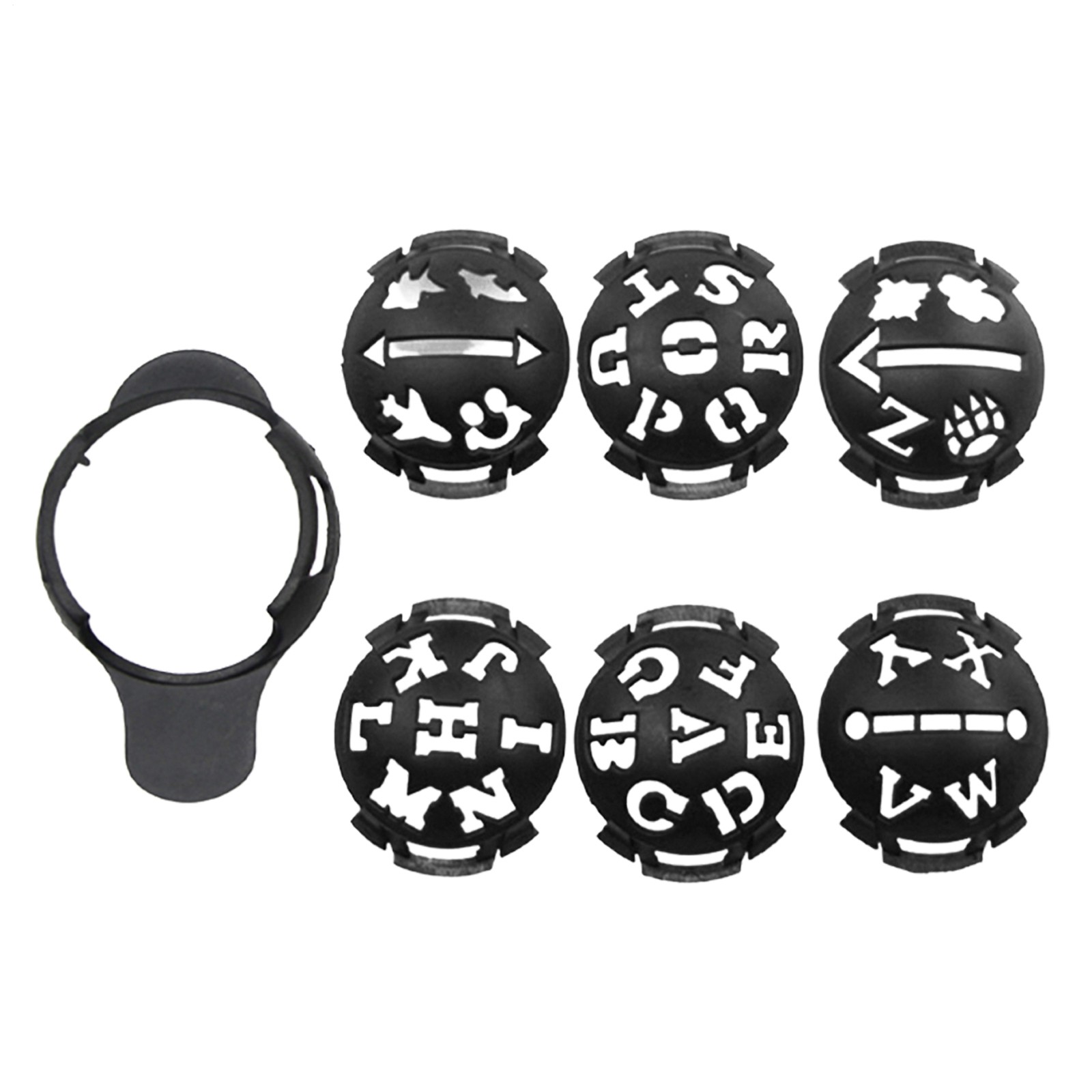 7pcs/set Mark Golf Ball Stencil Monogrammer Marker Template 