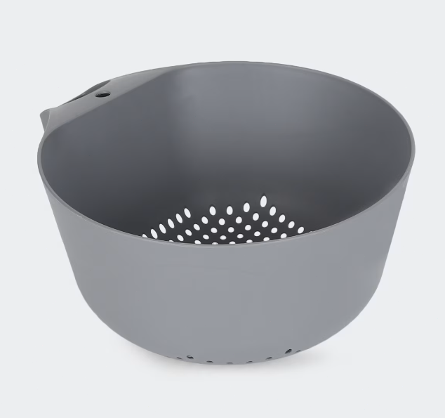 Decent Plastic Colander With Handle Food Preparation Drain Rinse Veggie