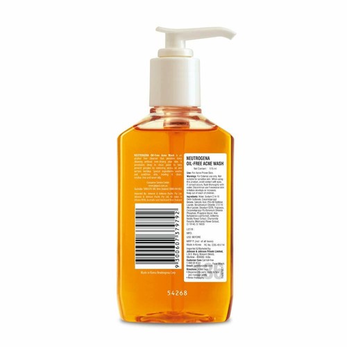 Neutrogena Oil Free Acne Wash For Acne Prone Skin With Salicylic Acid, 175ml - Picture 2 of 4