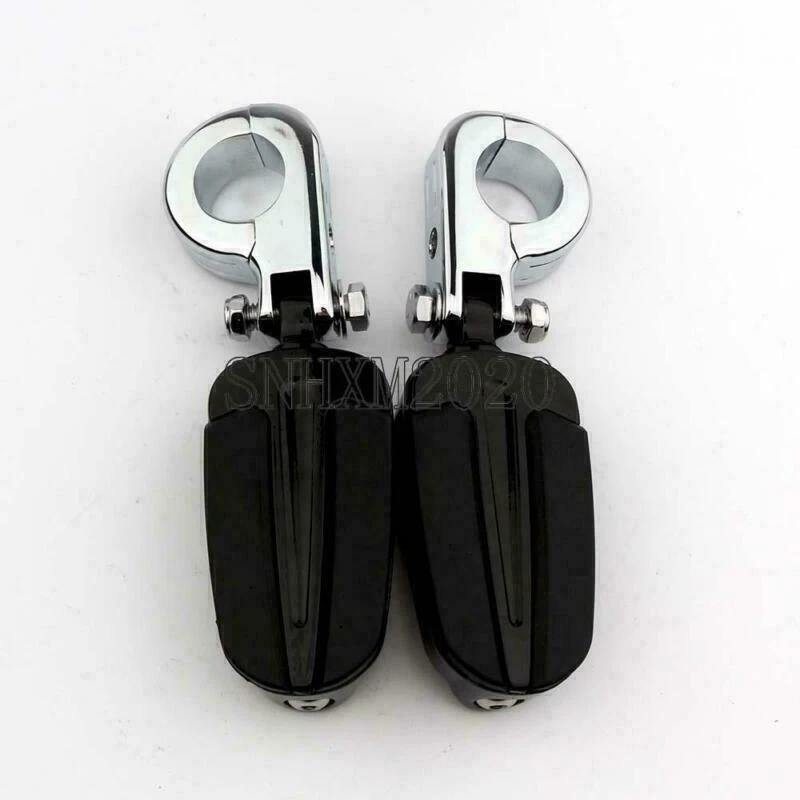 1-1/4" Highway Foot Pegs Mount Clamps for Harley-Davidson Heritage Springer FLST Foto 2 de 4