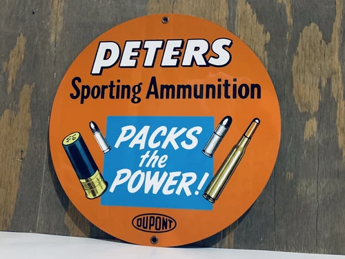 Peters Shooting Sporting Ammunition Hunting Gun Vintage Style Metal Sign