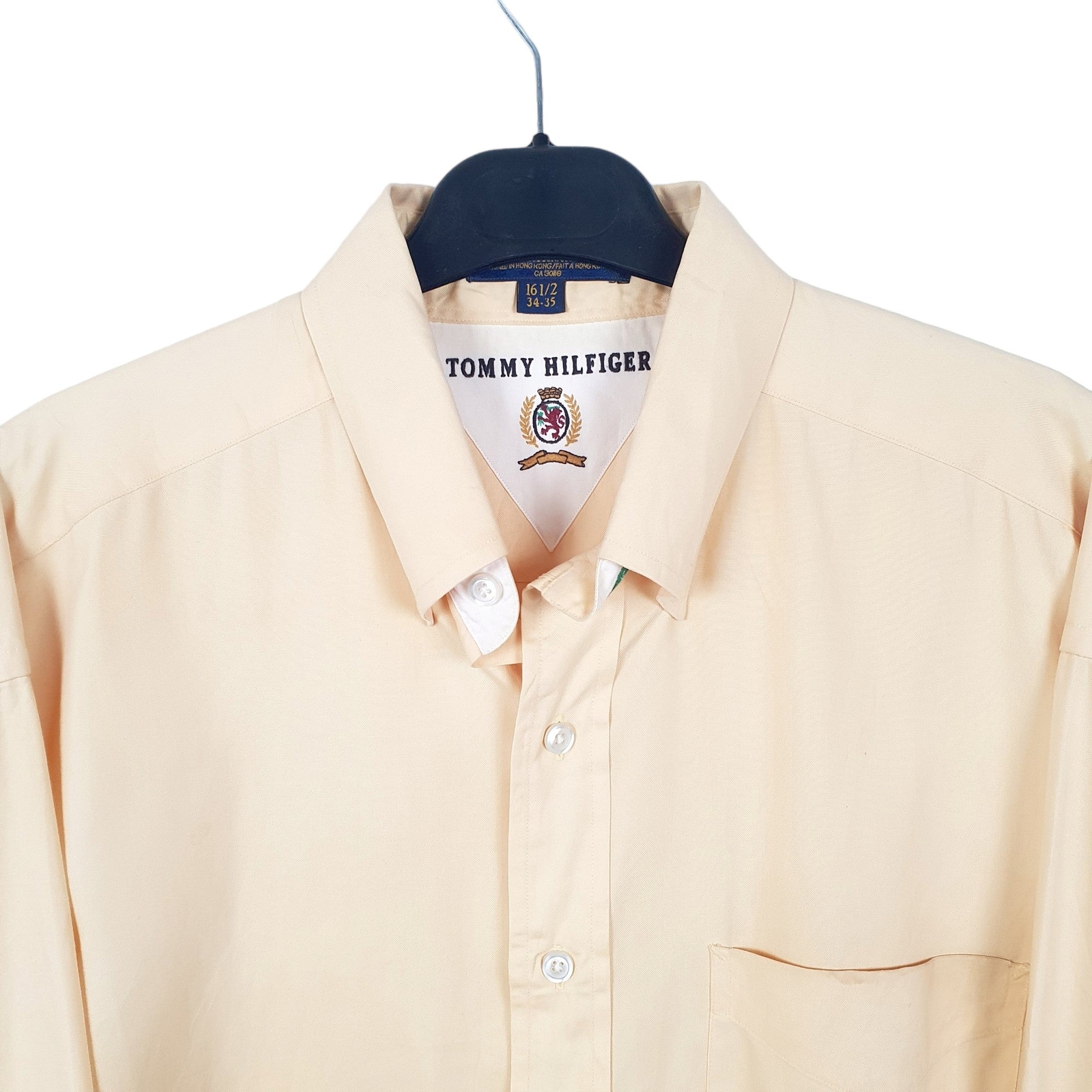 TOMMY HILFIGER Yellow Shirt Long Sleeve Casual Mens XL image 2
