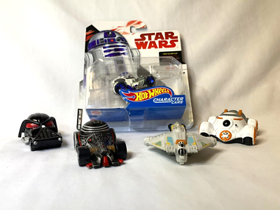 Star Wars Character Cars Hot Wheels R2D2 BB8 Vader Kylo Ren Rebel