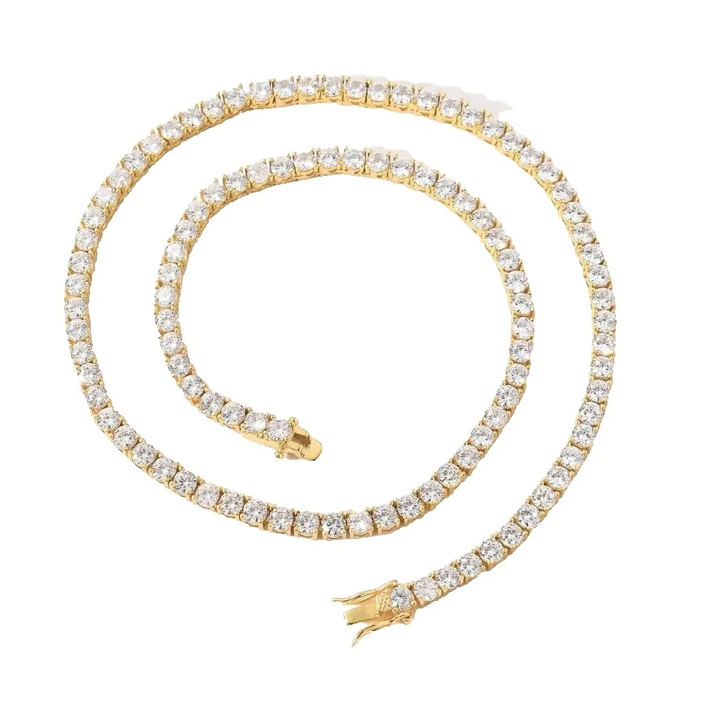 Модные ожерелья и кулоны с камнями теннис