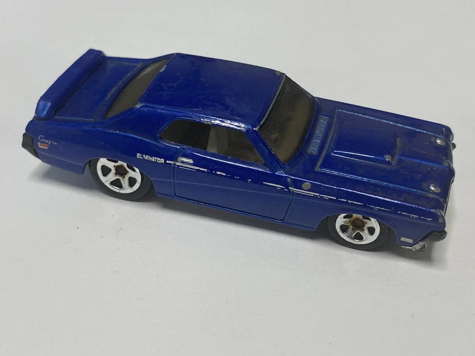 2009 Hot Wheels New Models #8 '69 Mercury Cougar Eliminator (Blue) - LOOSE - Image 2 of 3
