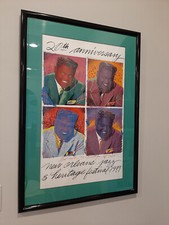 New Orleans Jazz Fest Poster 1989 SIGNED/Inscribed by Fats Domino Matted Framed