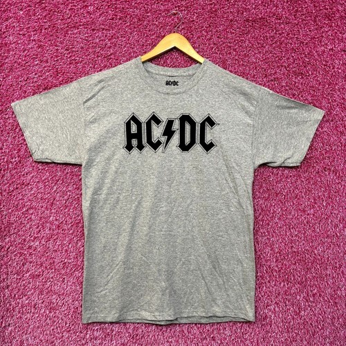 AC/DC Lighting Bolt Spell-Out Heavy Metal Tee L | eBay