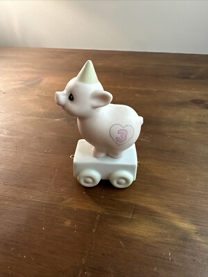 Precious Moments Birthday Train Age 3 Heaven Bless Your Special Day 15954 Pig