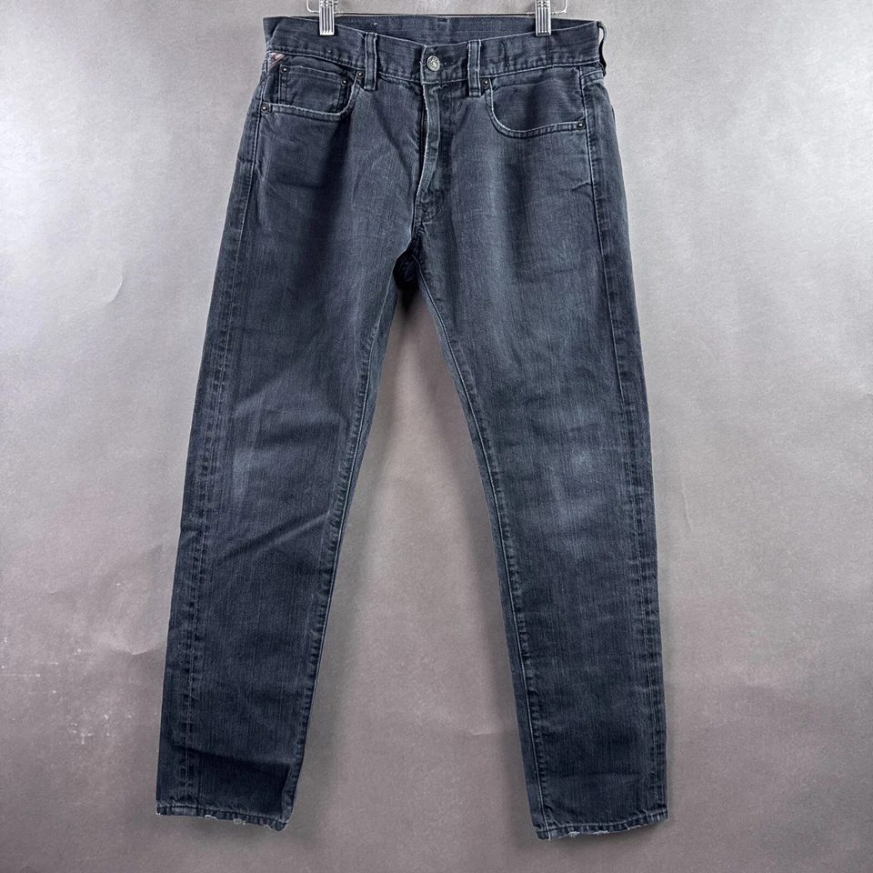 Pantalones de mezclilla para hombre Denim Supply 32x32 negros Ralph Lauren pantalones de mezclilla ajustados descoloridos ropa de trabajo Foto 2 de 4