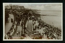 Great Britain UK real photo postcard RPPC WWII Glacton on Sea East Promenade