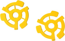 45 RPM 7" Record Easy Snap-In Insert Yellow Plastic Adapter 2 