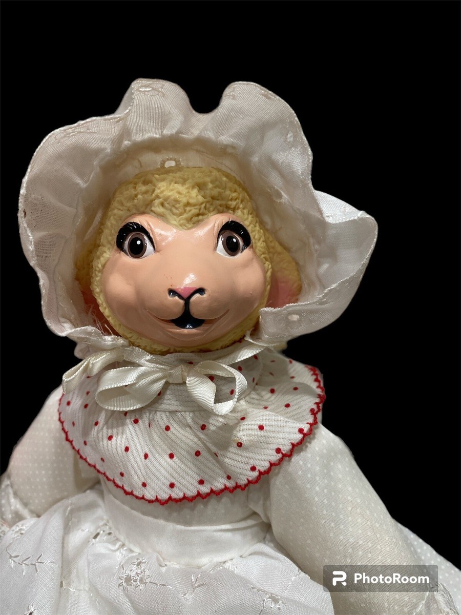 Antique doll 　Sheep３匹セット Lamb Doll Vintage Sheep Farmhouse Decor Handmade Wang's