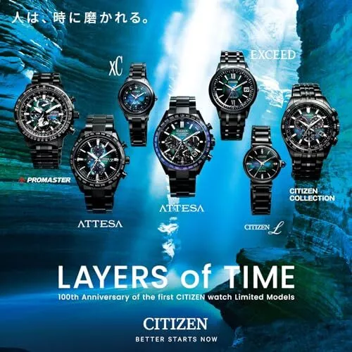 CITIZEN Wristwatch Promaster 100th Anniversary Eco-Drive BY3005-56E Black F/S - Picture 2 of 6