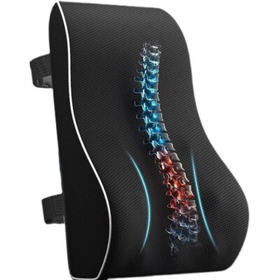 Lumbar Support Back Cushion for Office Chair Car Seat Computer Game, Memory Foam