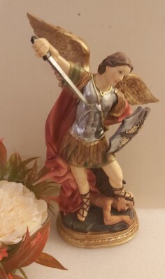 Heiliger Michael der Erzengel Harz Statue 12 Zoll (Höhe) Neu