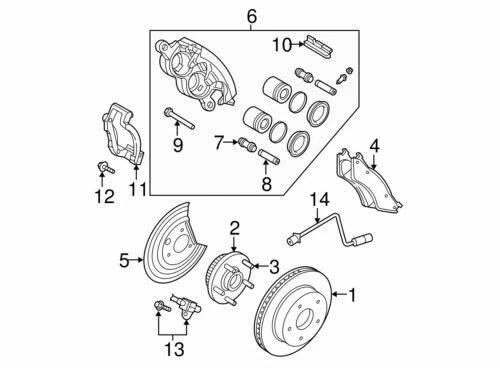 Комплект оригинальных передних дисковых тормозных колодок Mopar 2002-2006 Dodge Durango 2AMV1556AA - Изображение 2 из 2