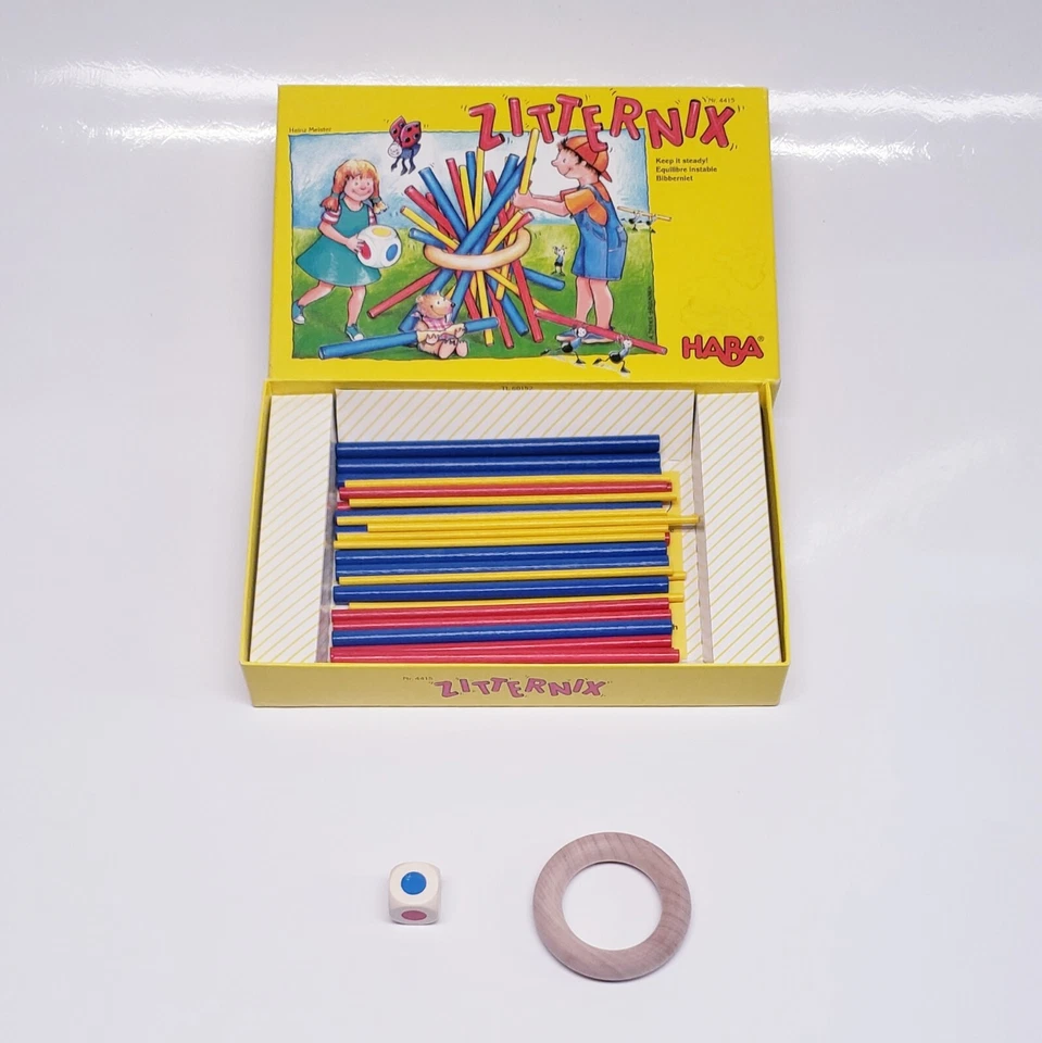 ZITTERNIX HABA RARE Children & Family German Game Nr.4415  Wooden Pull Sticks - Image 3 of 4