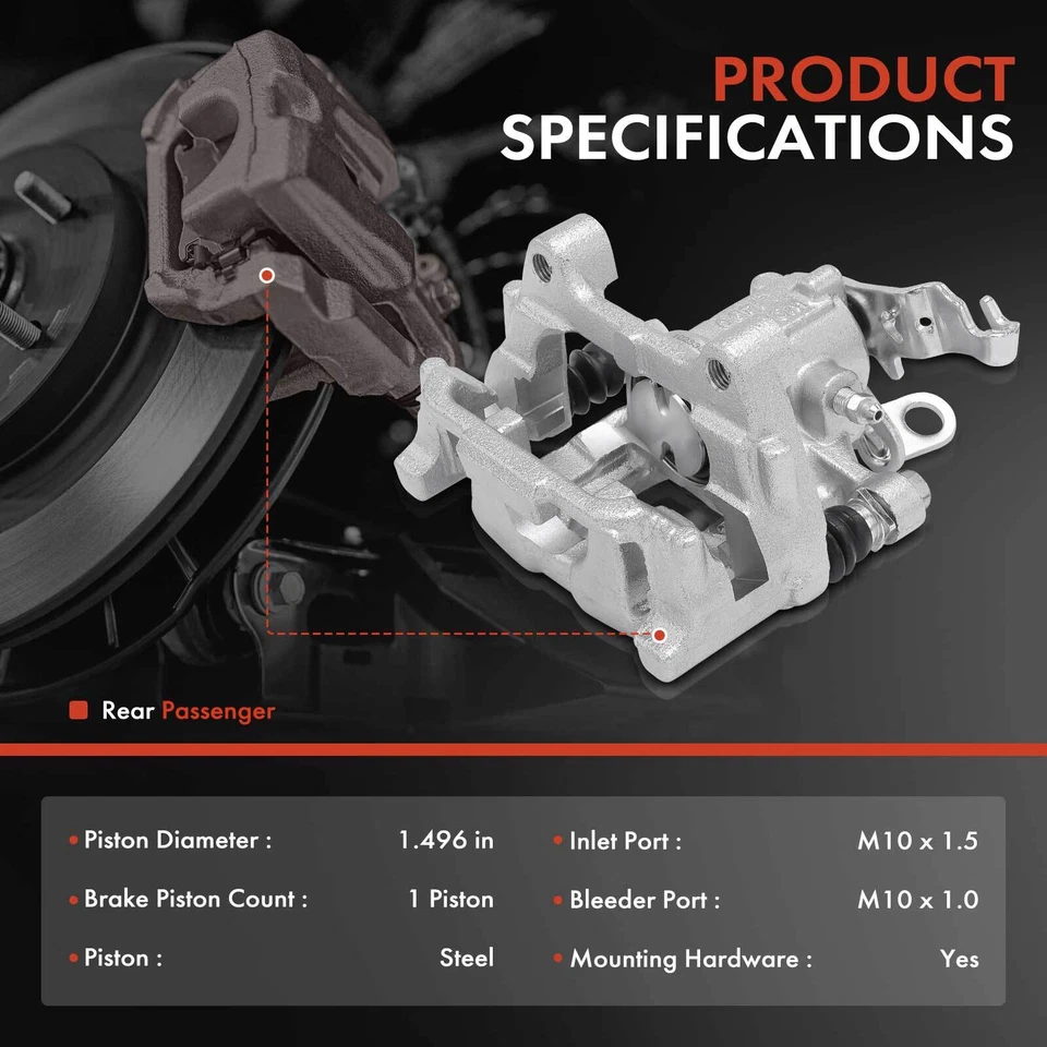 Pinza de freno trasera derecha con soporte para Audi A3 Volkswagen Beetle Golf Jetta Foto 2 de 4