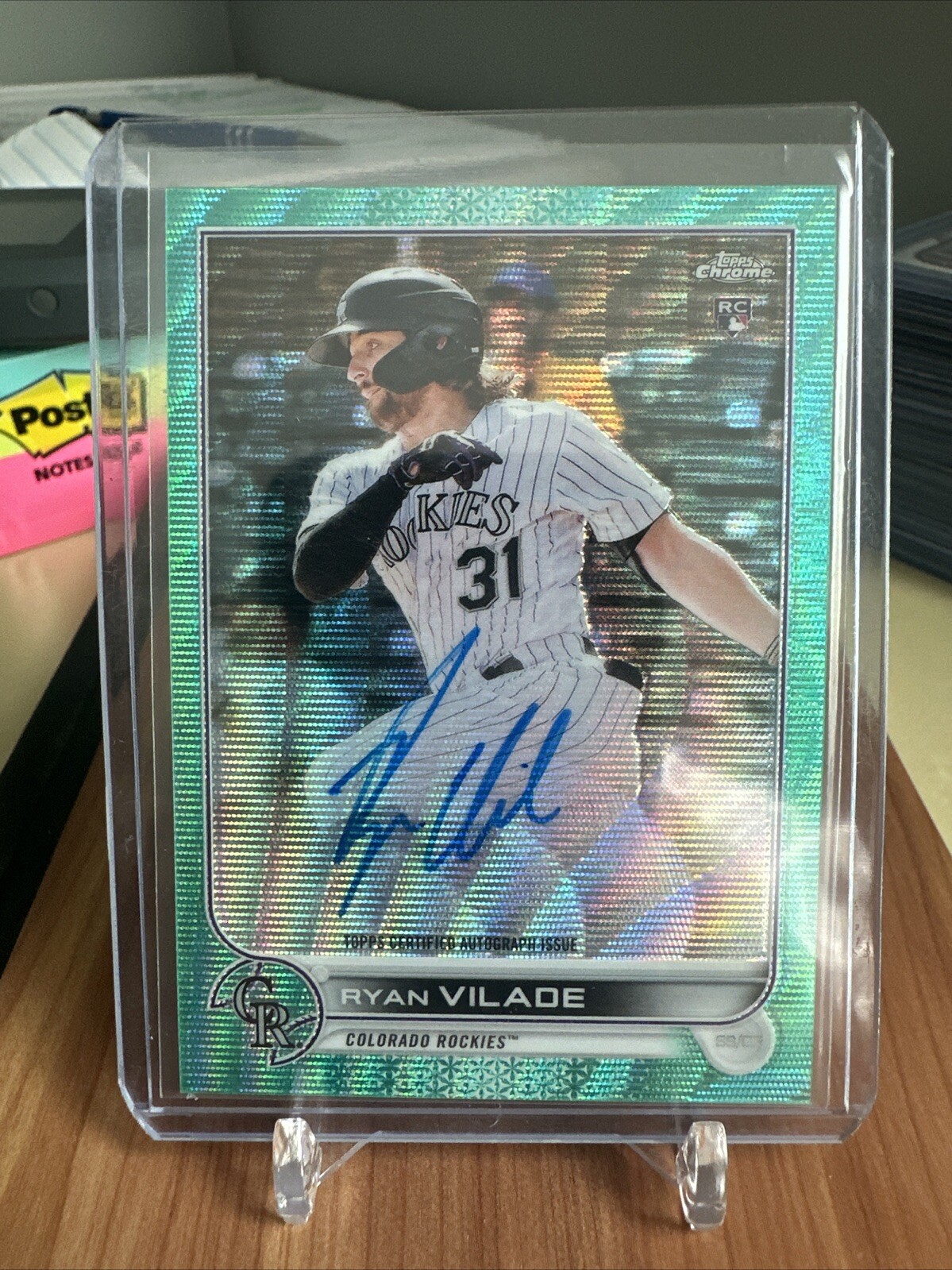 2022 Topps Chrome - Ryan Vilade RC Auto /199 Aqua Wave Refractor #RA-RV
