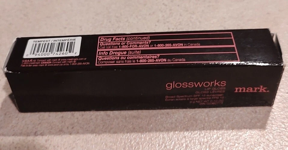 Mark Glossworks Lip Gloss Tempest Lip SPF 15 New Old Inventory Original Box USA - Image 4 of 4