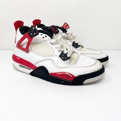 ぺろたん Nike Boys Air Jordan 4 408452-161 White Basketball Shoes Sneakers