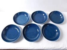 NEW 2018 Rosenthal Junto Porcelain Set Six Plates 8.5" Ocean Blue Dish Versace