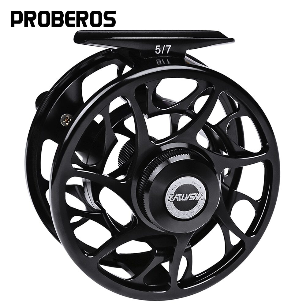 1PCS Black 3+1BB Fly Fishing Aluminum 5/7-7/9-9/10 WT Wheel Fly Fishing Reel