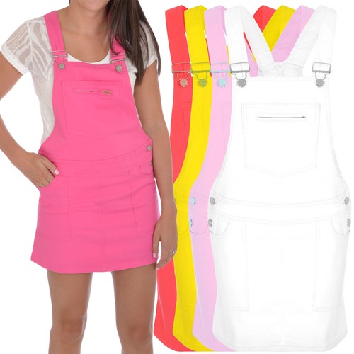 Miss Posh Womens Ladies Dungarees Playsuits Bib Dress Pinafore Skirt