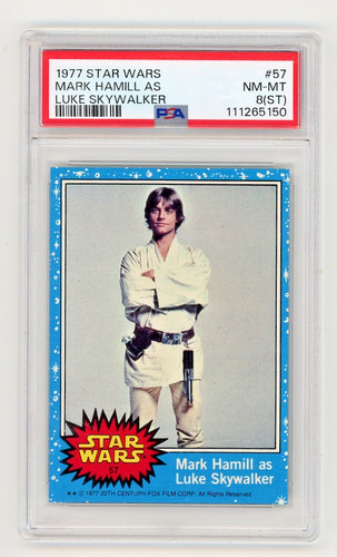 1977 Topps Star Wars #57 Mark Hamill as Luke Skywalker PSA 8 #111265150