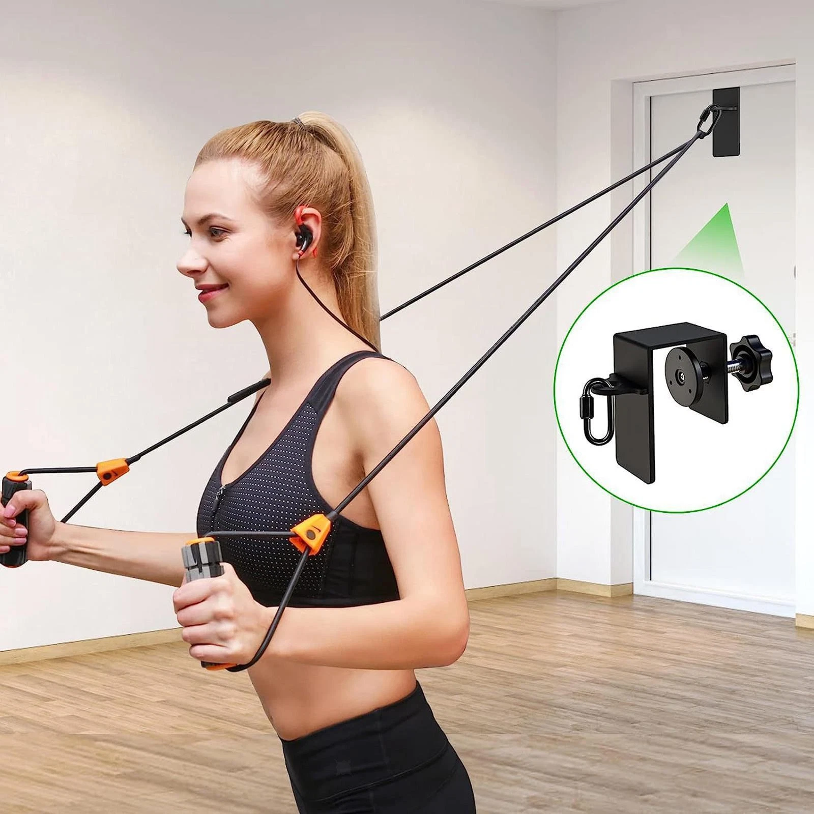 Door Anchor for Resistance Bands, Door Anchor Attachment Metal Construction