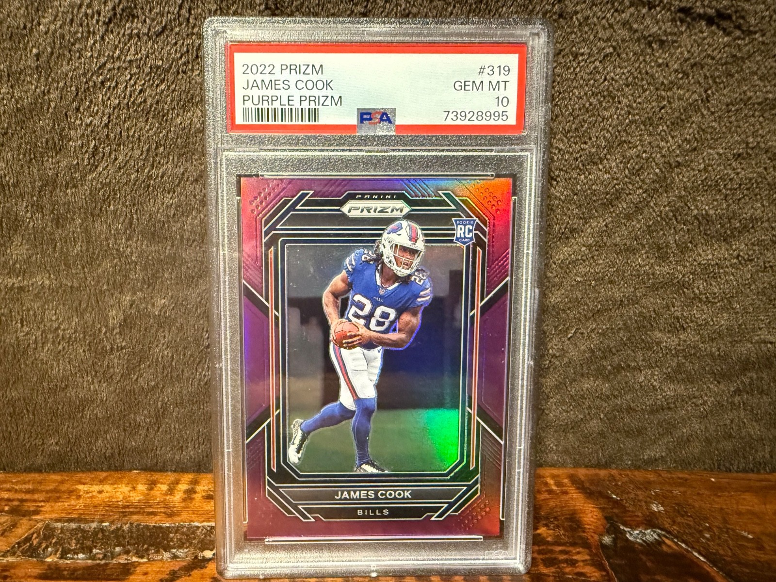 2022 Panini Prizm -James Cook #319 Purple Prizm 53/125 (RC) 10