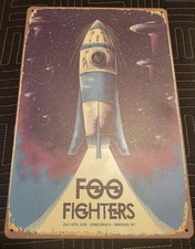 FOO Fighters Rocket Ship Jones Beach Poster 8 X 12 Retro Tin Sign 