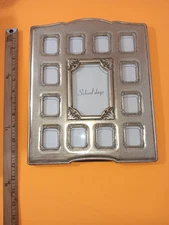 Multi Opening Photo Frame Portrait 15 Mini Openings Center School Days Silver