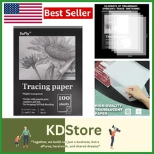 8.5x11 Tracing & Vellum Paper Set – 100 Sheets for Artists & Crafts