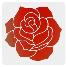FINGERINSPIRE Floral Stencil 12"x12" Square Rose Flower DIY Art and