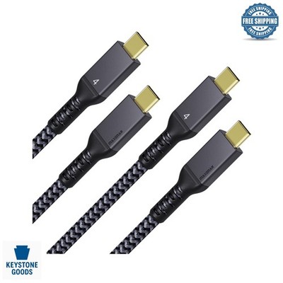 2-Pack Thunderbolt 4 Cables 3.3ft - 40Gbps, 240W, 8K/5K Support for MacBook &...