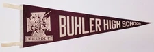 Buhler High School Crusaders Felt Penant 30"