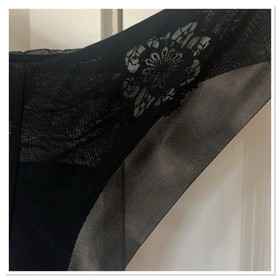 La Perla Donna Angelica Floral Swirl Camellia Cheeky Ruched Sheer Brief XS $350